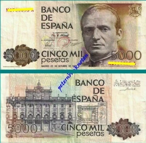 Spanien / Spain 5000 Pesetas 1979 (VF-F) P 160 3748# Gebraucht used - Bild 1 von 1