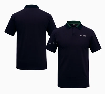 YONEX 25S/S Unisex Badminton Polo T-Shirts Sports Top Midnight Black 251TS066U - Image 1 of 4