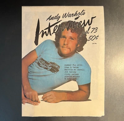 ANDY WARHOL'S INTERVIEW MAGAZINE - No 34, July 1973 Wonder, Dylan, Clockwork, EX - Image 1 of 4