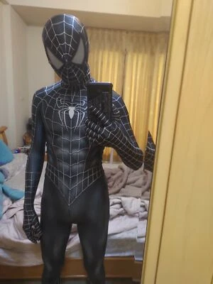  Black Venom Spide-rman Jumpsuit Cosplay Spiderman Bodysuit Costume Halloween UK - Image 1 of 4