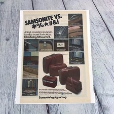 Vintage 1979 Samsonite Silhouette II Genuine Magazine Advertisement Print Ad