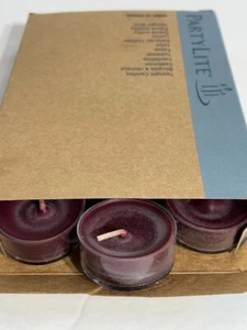 NIB Partylite Red/Purple Mulberry Tealights Candles 12 pieces - Picture 1 of 3