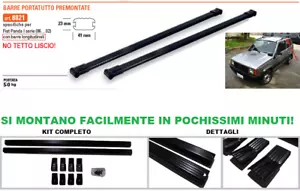 BARRE PORTATUTTO Premontate Specifiche FIAT PANDA I 1986>2002 Nero Acciaio 8821 - Foto 1 di 4