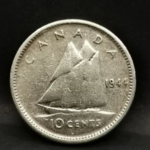 10 CENTS 1944 ARGENT 800‰ GEORGE VI CANADA / SILVER - Imagen 1 de 2