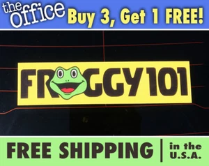 Froggy 101 Bumper Sticker, THE OFFICE Froggy 101 Bumper Sticker, Desk Sticker - Picture 1 of 10