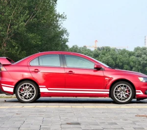 Car Stickers Dual Stripes for LANCER EVO Vinyl Lower Door Panel Trim Decal ZC964 - Foto 1 di 4