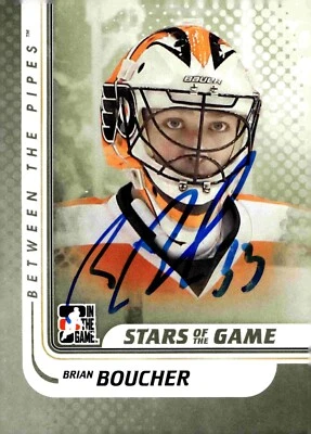 Brian Boucher - Signed 2010-11 In The Game Between The Pipes Card #91 - Image 1 of 2