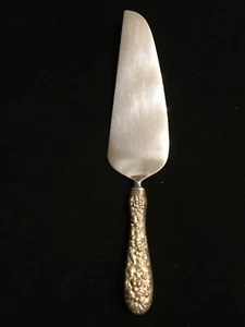 Servizio per torte e torte Stieff 10-1/4" modello rosa manico sterling - Foto 1 di 4