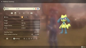 Brillante/No brillante Riolu/Lucario 6IV/EV Alfa Legends Arceus PLA (legal) - Imagen 1 de 60