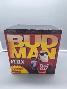 Bud Man Budweiser Stein Giftware Edition, 1993 Anhueser-Busch 8" Collectible - Picture 1 of 11