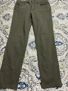 New Directions Weekend Skinny Pants Womens Adult Size 14 34x29 Green Mid Rise - Picture 1 of 5