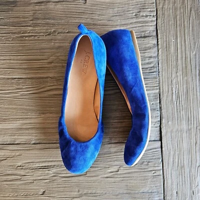 Новый с Ярлыками J экипажа поскользнуться на балетки женщин размер 8 Royal синий замшевые туфли - Изображение 1 из 4