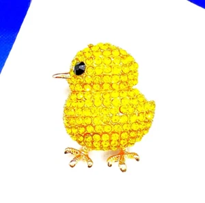 Large Yellow CHICK Pin Brooch & PENDANT - Picture 1 of 1