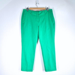 Boden Trousers Cigarette Slim Fit Green Cotton Stretch Chinos Mid Rise Work 18 - Picture 1 of 7