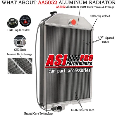 5-Row Aluminum Radiator fits John Deere 4440 AR79501 RE21897 NEW - Image 1 of 4