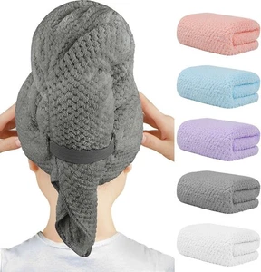5 Pack Microfiber Hair Towels - 40 X 20 Inches Fast Drying Turbans - Picture 1 of 8