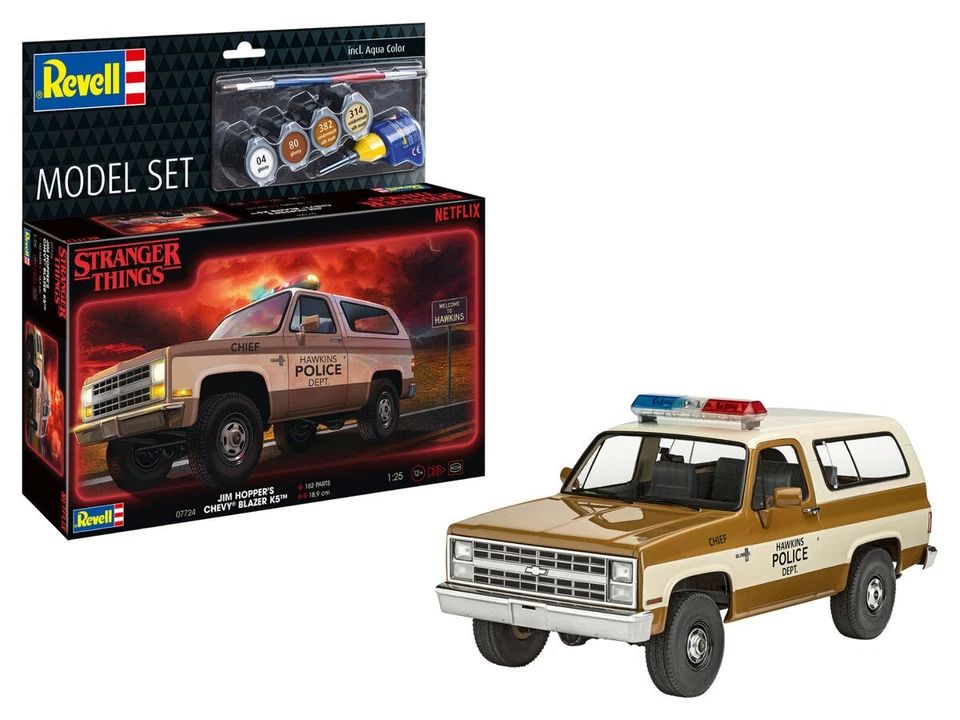 Stranger Things Chevrolet K5 Blazer + farby i klej - Revell 67724 skala 1/25 - Immagine 1 di 1