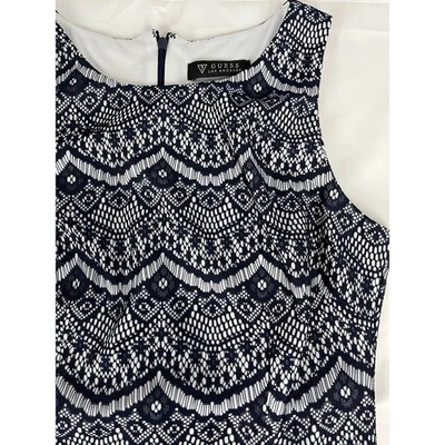 Vestido GUESS Los Angeles Negro Encaje Sin Mangas Cóctel Fiesta Talla 4 Foto 1 de 4