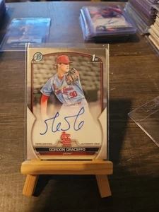 GORDON GRACEFFO 2023 BOWMAN CHROME 1ST AUTOGRAPH CARDINALS AUTO - Picture 1 of 2