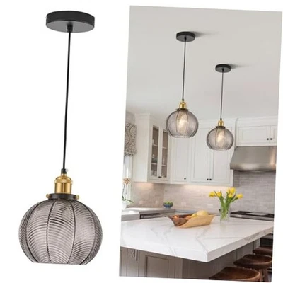 Vintage Pendant Light 1- Light Kitchen Sink Pendant Lights with 1Pcs smoke gray - Image 1 of 4