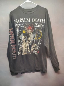 NAPALM DEATH Distressed Long Sleeve Shirt Campaign for Musical Destruction 1992 - Picture 1 of 11