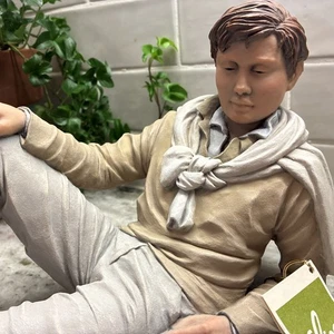 ELISA MONSERRAT RIBES Sculpture Figurine Modern Young Man in Love L34 MINT RARE - Picture 1 of 18