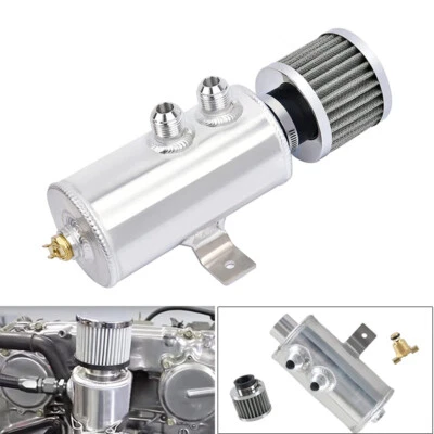 Tanque de depósito de lata de captura de aceite 10AN para motor de automóvil + kit deflector de filtro respirador Foto 1 de 4