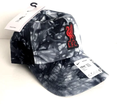 New Rare Liverpool LFC Nike Tie Dye Campus Cap Black Red Logo One Size LVFC Camo - Image 1 of 4