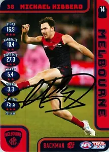 ✺Signed✺ 2018 MELBOURNE DEMONS AFL Card MICHAEL HIBBERD - Picture 1 of 2