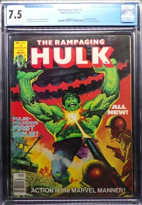 Rampaging Hulk #1 -- 1977--CGC 7,5 recién graduado Foto 1 de 2