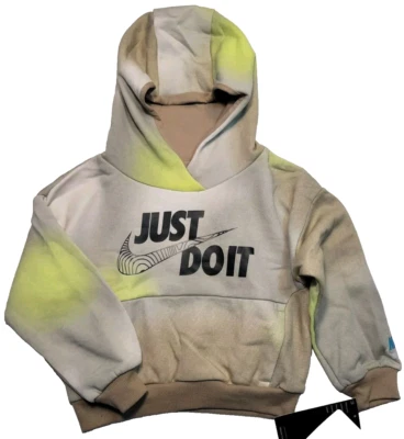 耐克 "Just Do It" 连帽运动衫男孩尺寸 4 反光装饰 免运费 48 美元 — 第 1/4 张图片