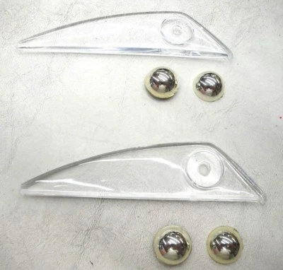  1961  61  FORD GALAXIE CAR FRONT FENDER TOP  PLASTIC INSERT WITH BALL PAIR NEW* - Image 1 of 4