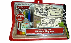 Disney The World of Cars Creat Your Own Wooden Magnets Lightning McQueen Mater - Picture 1 of 1