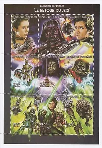 STAR WARS REGRESO DEL JEDI 5" X 7" HOJA DE SELLO MNH - Imagen 1 de 1