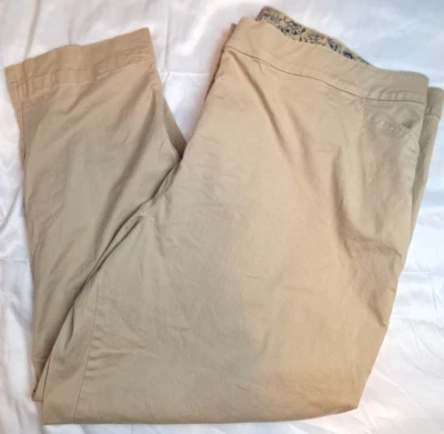 Pantalones Chinos Appleseed's Mujer 24W Beige Claro Negocios Informales Plus Foto 1 de 4