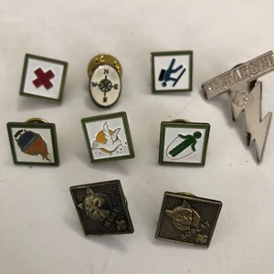 VTG Boy Scout Pins/Badges-Recharge,Bobcat,Wolf & Misc-Lot Of 9 Pins - Picture 1 of 5