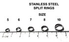STAINLESS STEEL SPLIT RINGS O.D. 5mm,6mm,7mm,8mm & 10mm - SEA FISHING RIG LINKS