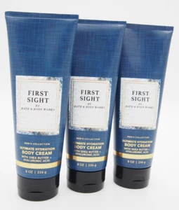 (3) Bath & Body Works Blue FIRST SIGHT Men's Collection Shea Body Cream 8oz - Picture 1 of 11