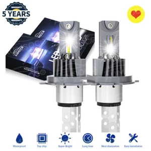 H4 9003 HS1 HB2 LED Lamp Hi/Lo Beam Motorcycle Bulb 200W 20000LM Waterproof - Picture 1 of 18