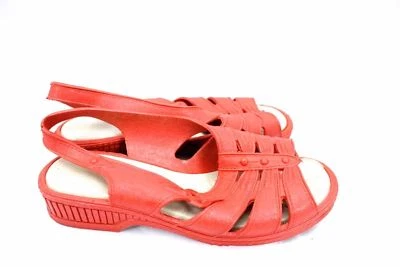 复古 20 世纪 60 年代橡胶露背鞋凉鞋 7M 码香港各种颜色 — 第 1/3 张图片