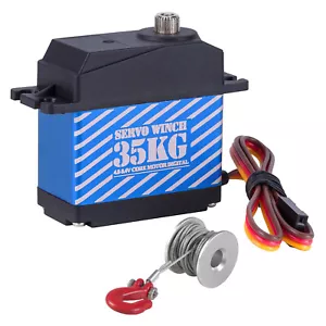 35KG Digital Servo 360° Waterproof Winch Line Hook for RC Car Ship Truck Robot - Picture 1 of 20