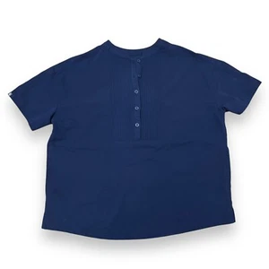 FIGS Mua Biesen XS Kurzarm Scrub Top halber Knopf blau Kurzarm - Bild 1 von 7