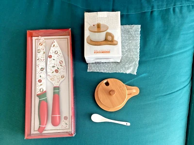 BRANDANI PALA e COLTELLO DESSERT + FORMAGGERA ORIGINALI NUOVI SIGILLATI - Immagine 1 di 4