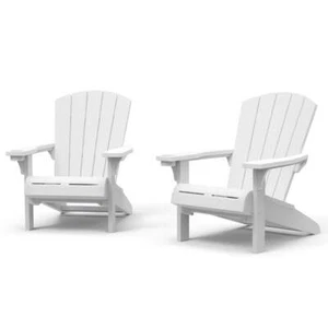 Keter Alpine Adirondack Chair - White 2 Pack - Picture 1 of 5