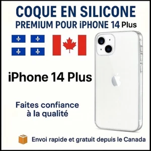 Coque arrière pour Apple Iphone 14 Plus + en silicone transparent TPU Neuf - Photo 1 sur 5