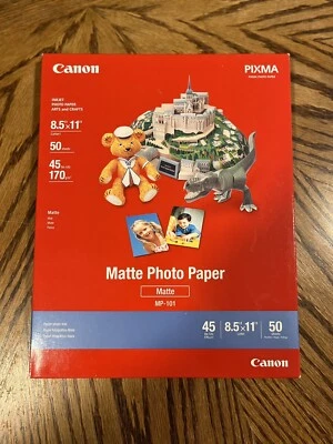 Canon Matte Photo Paper MP-101 (8.5" X 11") 50 Sheets SEALED BOX  - Image 1 of 4