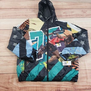 NEW Members Only Jacket Mens Medium Green Windbreaker 1975 Sprint Hood Adult A1 - Picture 1 of 10