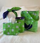 Retro Quilted collection 4 pieces. Bag, glasses case, 40/50’s bow and zip pouch.