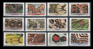 Frankreich 5764-5775 Schmetterlingsflügel aus nächster Nähe (12 GEBRAUCHTE Briefmarken von 2020) - Bild 1 von 1