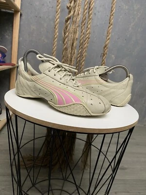 Vintage y2k Puma Women’s Sneakers Beige/Pink Leather Size US 6.5; EU 36.5 - Image 1 of 4